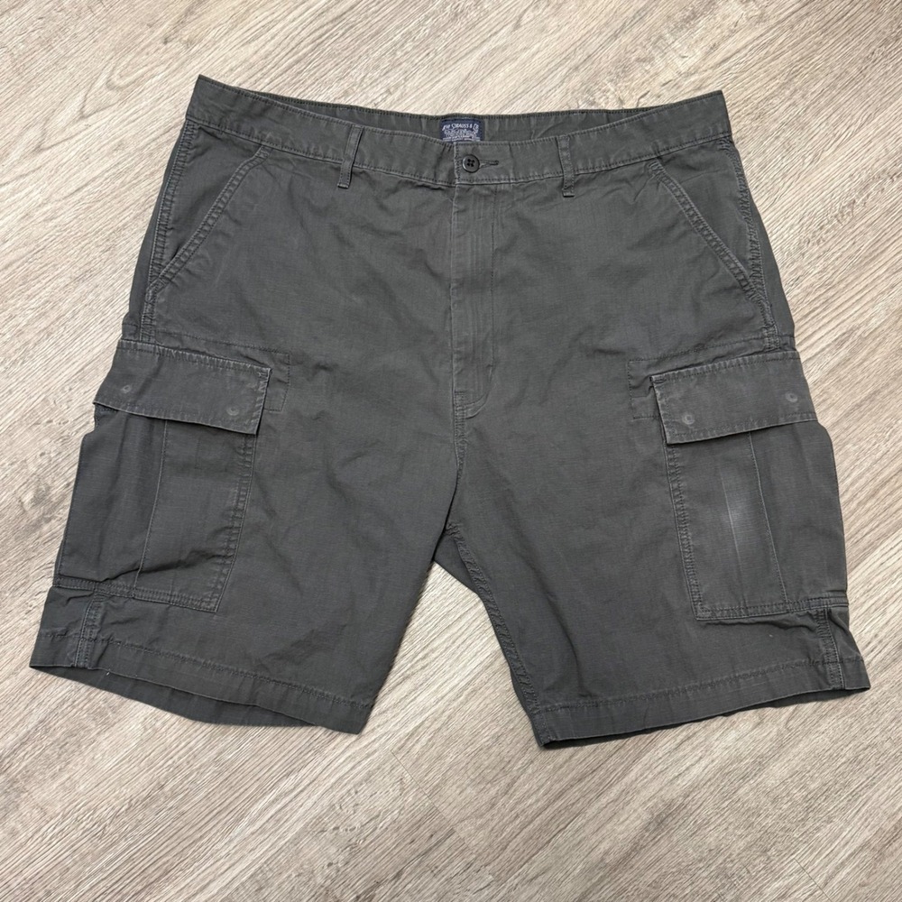 Levis Mens Cargo Shorts Gray Ripstop Utility Size 40 Workwear Gorpcore‎